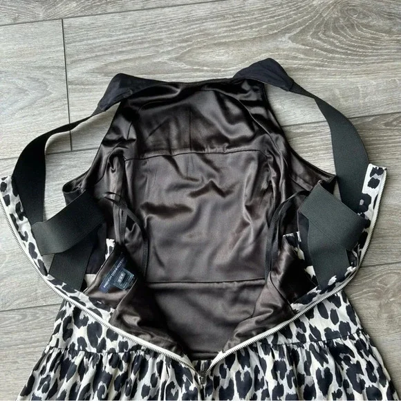 French Connection Leopard Print Racerback Cocktail Dress - Picture 11 of 13